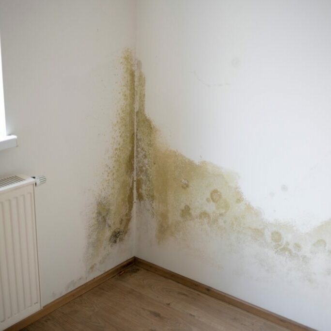 Strong,Mildew,In,Large,Stains,Is,Located,On,White,Interior